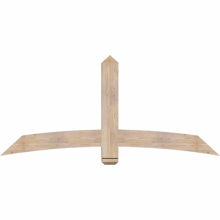 Ekena Millwork Bellingham Smooth Timber Gable Bracket, Douglas Fir, 72"W x 33"H x 3 1/2"D x 5 1/2"F, 11/12 Pitch GBW072X33X0406BEL00SDF